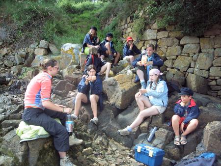 petite pause dans les rochers!